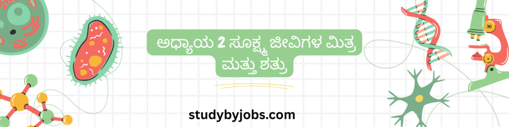 Class 8 NCERT Solutions Microorganisms Friend and Foe Notes in Kannada