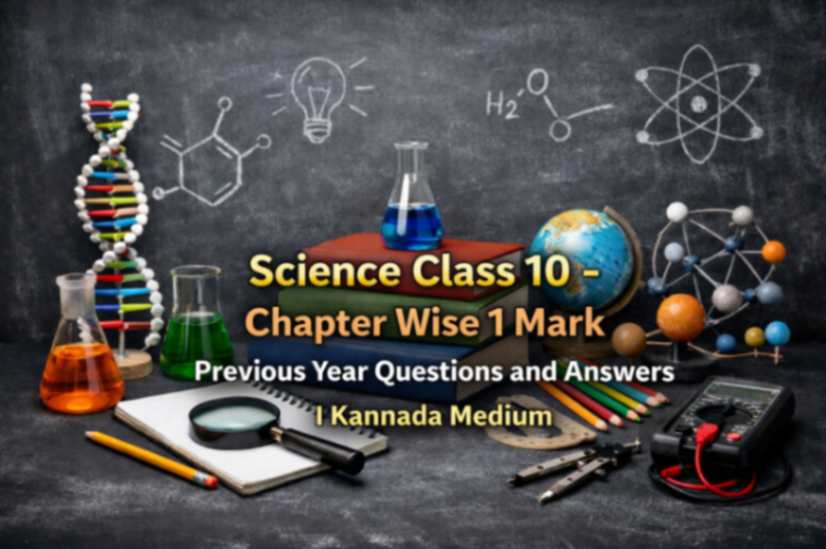 Science Class 10 Chapter Wise 1 Mark Questions/Science Class 10 Easy Revision Notes/Board Exam Focused Science Questions/Students and Teachers Study Guide